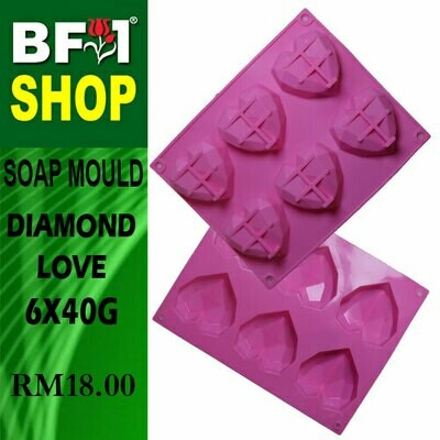 SM - 6x40g Soap Mould Diamond Love
