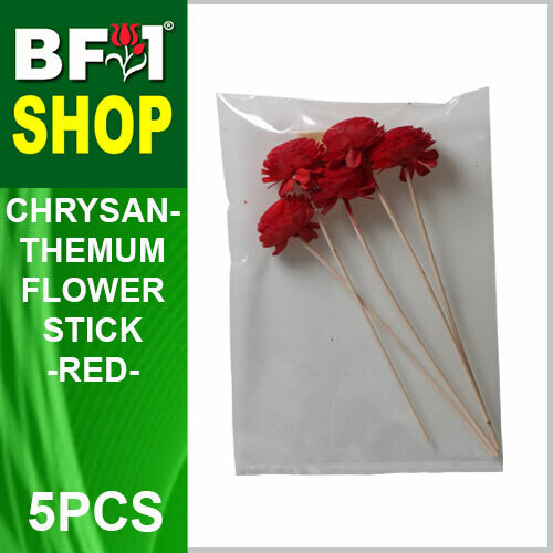BAP- Reed Diffuser Flower Stick - Chrysanthemum - Red x 5pc