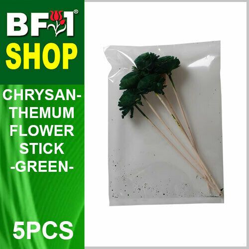 BAP- Reed Diffuser Flower Stick - Chrysanthemum - Green x 5pc