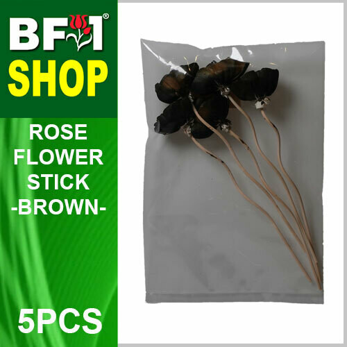 BAP- Reed Diffuser Flower Stick - Rose - Brown x 5pc