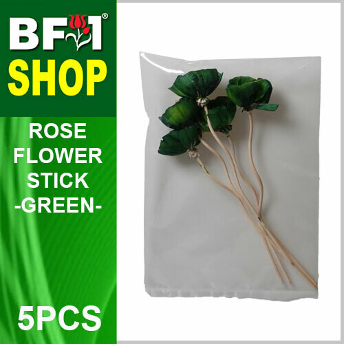 BAP- Reed Diffuser Flower Stick - Rose - Green x 5pc