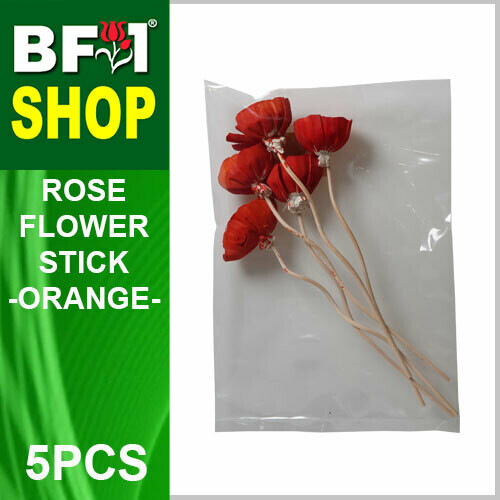 BAP- Reed Diffuser Flower Stick - Rose - Orange x 5pc