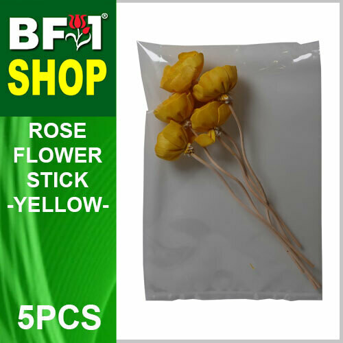 BAP- Reed Diffuser Flower Stick - Rose - Yellow x 5pc