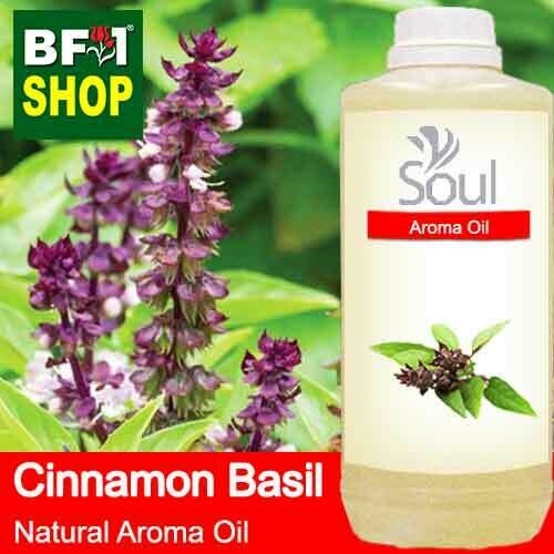 Natural Aroma Oil (AO) - Basil - Cinnamon Basil ( Thai Basil ) Aroma Oil - 1L