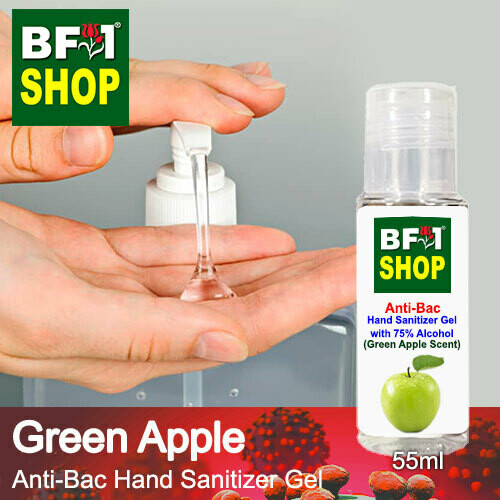 Anti-Bac Hand Sanitizer Gel with 75% Alcohol (ABHSG) - Apple - Green Apple - 55ml