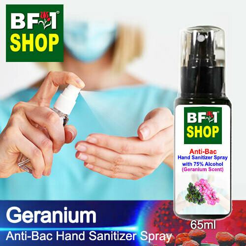 Anti-Bac Hand Sanitizer Spray with 75% Alcohol (ABHSS) - Geranium - 65ml
