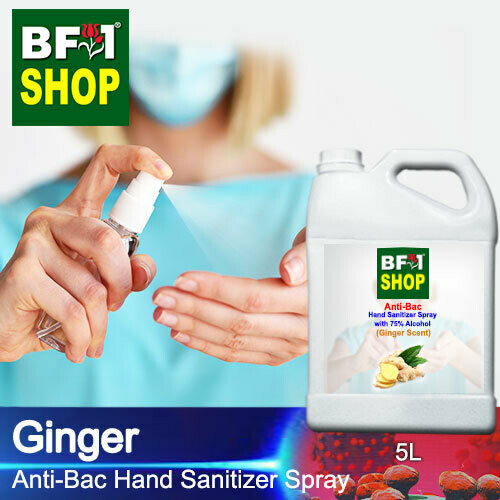 Anti-Bac Hand Sanitizer Spray with 75% Alcohol (ABHSS) - Ginger - 5L