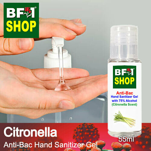 Anti-Bac Hand Sanitizer Gel with 75% Alcohol (ABHSG) - Citronella - 55ml