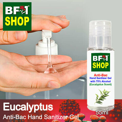Anti-Bac Hand Sanitizer Gel with 75% Alcohol (ABHSG) - Eucalyptus - 55ml