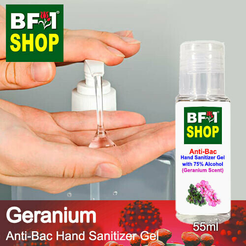 Anti-Bac Hand Sanitizer Gel with 75% Alcohol (ABHSG) - Geranium - 55ml