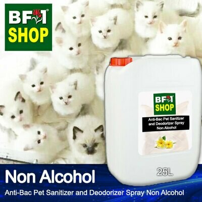 Anti-Bac Pet Sanitizer and Deodorizer Spray Non Alcohol 25L for Cat & Kitten