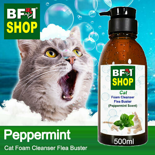 Cat Foam Cleanser Flea Buster (CFC-Cat) - mint - Peppermint - 500ml ⭐⭐⭐⭐⭐