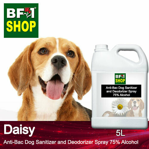 Anti-Bac Dog Sanitizer and Deodorizer Spray (ABPSD-Dog) - 75% Alcohol with Daisy - 5L for Dog and Puppy ⭐⭐⭐⭐⭐