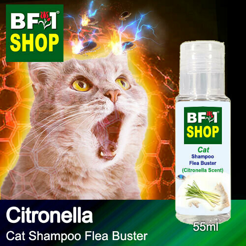 Cat Shampoo Flea Buster (CSO-Cat) - Citronella - 55ml ⭐⭐⭐⭐⭐