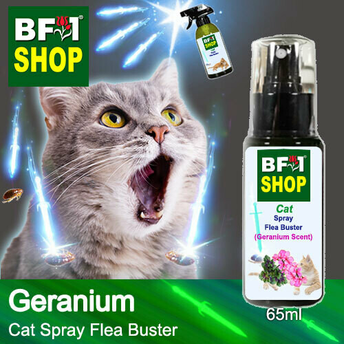 Cat Spray Flea Buster (CSY-Cat) - Geranium - 65ml ⭐⭐⭐⭐⭐