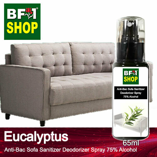 (ABSSD1) - Eucalyptus Anti-Bac Sofa Sanitizer Deodorizer Spray - 75% Alcohol - 65ml