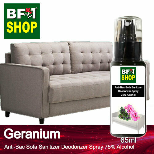 (ABSSD1) - Geranium Anti-Bac Sofa Sanitizer Deodorizer Spray - 75% Alcohol - 65ml