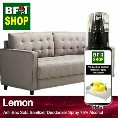 (ABSSD1) - Lemon Anti-Bac Sofa Sanitizer Deodorizer Spray - 75% Alcohol - 65ml