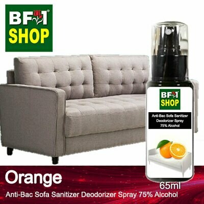 (ABSSD1) - Orange Anti-Bac Sofa Sanitizer Deodorizer Spray - 75% Alcohol - 65ml