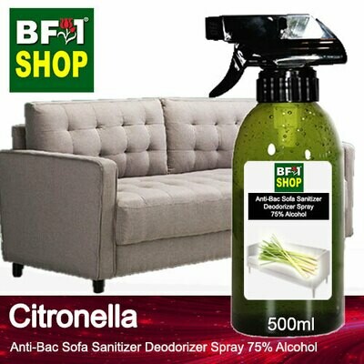 (ABSSD1) - Citronella Anti-Bac Sofa Sanitizer Deodorizer Spray - 75% Alcohol - 500ml