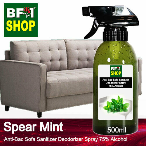 (ABSSD1) - mint - Spear Mint Anti-Bac Sofa Sanitizer Deodorizer Spray - 75% Alcohol - 500ml