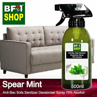 (ABSSD1) - mint - Spear Mint Anti-Bac Sofa Sanitizer Deodorizer Spray - 75% Alcohol - 500ml