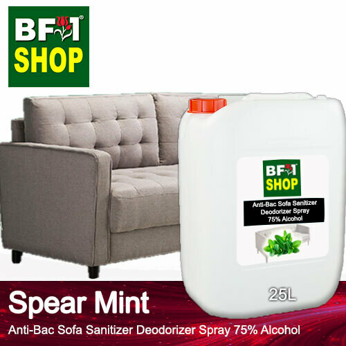 (ABSSD1) - mint - Spear Mint Anti-Bac Sofa Sanitizer Deodorizer Spray - 75% Alcohol - 25L