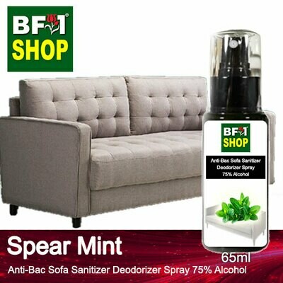 (ABSSD1) - mint - Spear Mint Anti-Bac Sofa Sanitizer Deodorizer Spray - 75% Alcohol - 65ml