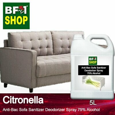 (ABSSD1) - Citronella Anti-Bac Sofa Sanitizer Deodorizer Spray - 75% Alcohol - 5L