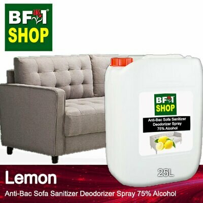 (ABSSD1) - Lemon Anti-Bac Sofa Sanitizer Deodorizer Spray - 75% Alcohol - 25L