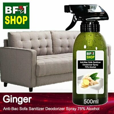 (ABSSD1) - Ginger Anti-Bac Sofa Sanitizer Deodorizer Spray - 75% Alcohol - 500ml