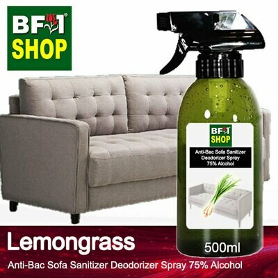 (ABSSD1) - Lemongrass Anti-Bac Sofa Sanitizer Deodorizer Spray - 75% Alcohol - 500ml