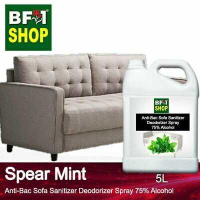 (ABSSD1) - mint - Spear Mint Anti-Bac Sofa Sanitizer Deodorizer Spray - 75% Alcohol - 5L