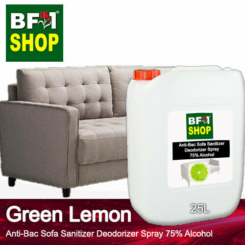 (ABSSD1) - Lemon - Green Lemon Anti-Bac Sofa Sanitizer Deodorizer Spray - 75% Alcohol - 25L