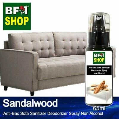 (ABSSD1) Sandalwood Anti-Bac Sofa Sanitizer Deodorizer Spray - Non Alcohol - 65ml