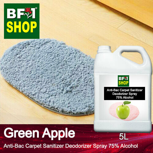 (ABCSD1) Apple - Green Apple Anti-Bac Carpet Sanitizer Deodorizer Spray - 75% Alcohol - 5L