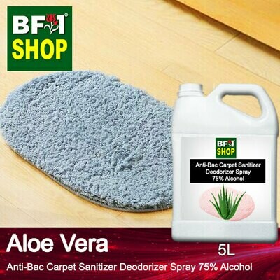 (ABCSD1) Aloe Vera Anti-Bac Carpet Sanitizer Deodorizer Spray - 75% Alcohol - 5L