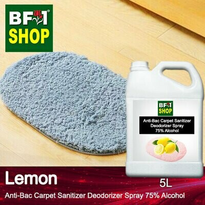 (ABCSD1) Lemon Anti-Bac Carpet Sanitizer Deodorizer Spray - 75% Alcohol - 5L