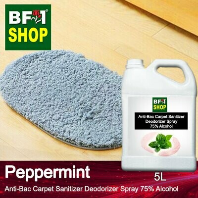 (ABCSD1) mint - Peppermint Anti-Bac Carpet Sanitizer Deodorizer Spray - 75% Alcohol - 5L