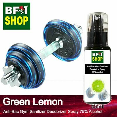 (ABGSD) Lemon - Green Lemon Anti-Bac Gym Sanitizer Deodorizer Spray - 75% Alcohol - 65ml