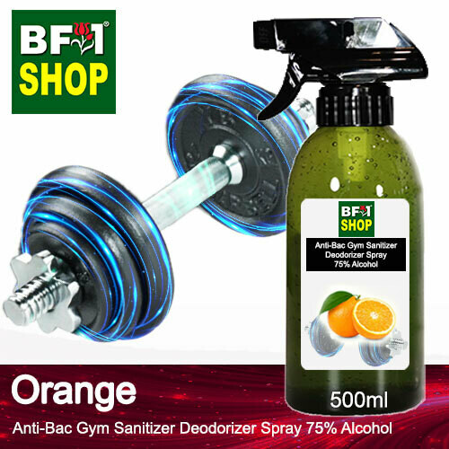 (ABGSD) Orange Anti-Bac Gym Sanitizer Deodorizer Spray - 75% Alcohol - 500ml