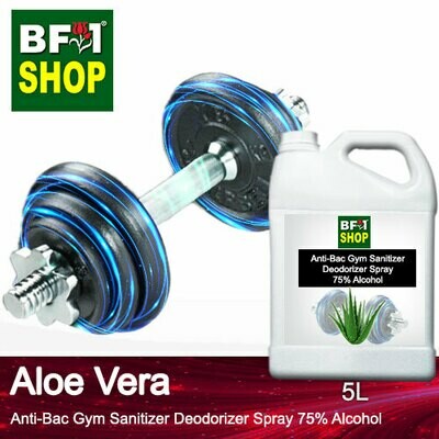 (ABGSD) Aloe Vera Anti-Bac Gym Sanitizer Deodorizer Spray - 75% Alcohol - 5L