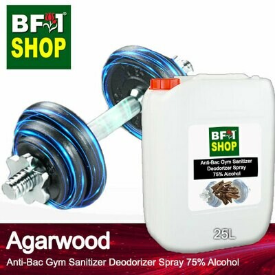 (ABGSD) Agarwood Anti-Bac Gym Sanitizer Deodorizer Spray - 75% Alcohol - 25L (ABGSD) Agarwood Anti-Bac Gym Sanitizer Deodorizer Spray - 75% Alcohol - 25L