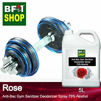 (ABGSD) Rose Anti-Bac Gym Sanitizer Deodorizer Spray - 75% Alcohol - 5L