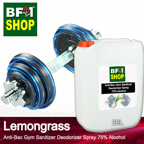 (ABGSD) Lemongrass Anti-Bac Gym Sanitizer Deodorizer Spray - 75% Alcohol - 25L (ABGSD) Lemongrass Anti-Bac Gym Sanitizer Deodorizer Spray - 75% Alcohol - 25L