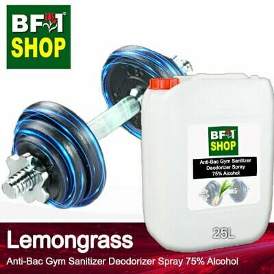 (ABGSD) Lemongrass Anti-Bac Gym Sanitizer Deodorizer Spray - 75% Alcohol - 25L (ABGSD) Lemongrass Anti-Bac Gym Sanitizer Deodorizer Spray - 75% Alcohol - 25L