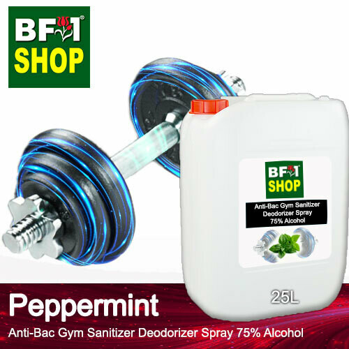 (ABGSD) mint - Peppermint Anti-Bac Gym Sanitizer Deodorizer Spray - 75% Alcohol - 25L