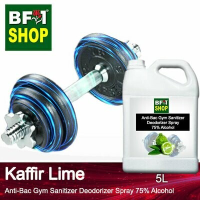 (ABGSD) lime - Kaffir Lime Anti-Bac Gym Sanitizer Deodorizer Spray - 75% Alcohol - 5L