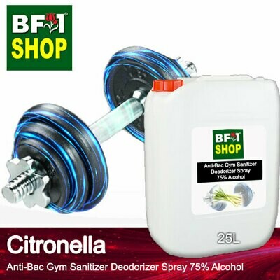 (ABGSD) Citronella Anti-Bac Gym Sanitizer Deodorizer Spray - 75% Alcohol - 25L (ABGSD) Citronella Anti-Bac Gym Sanitizer Deodorizer Spray - 75% Alcohol - 25L