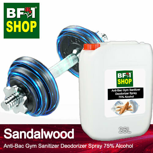 (ABGSD) Sandalwood Anti-Bac Gym Sanitizer Deodorizer Spray - 75% Alcohol - 25L (ABGSD) Sandalwood Anti-Bac Gym Sanitizer Deodorizer Spray - 75% Alcohol - 25L